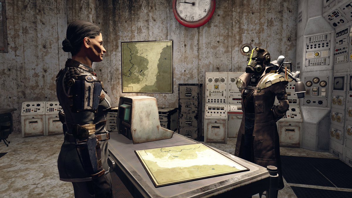APoynton90's tweet image. Despite the Brotherhood and the Enclave being at odds with each other in other parts of the country, Captain Osprey and Paladin Rahmani would work together to secure and protect the survivors of Appalachia by any means necessary #Fallout76 #FalloutRP #Enclave #BOS #RP