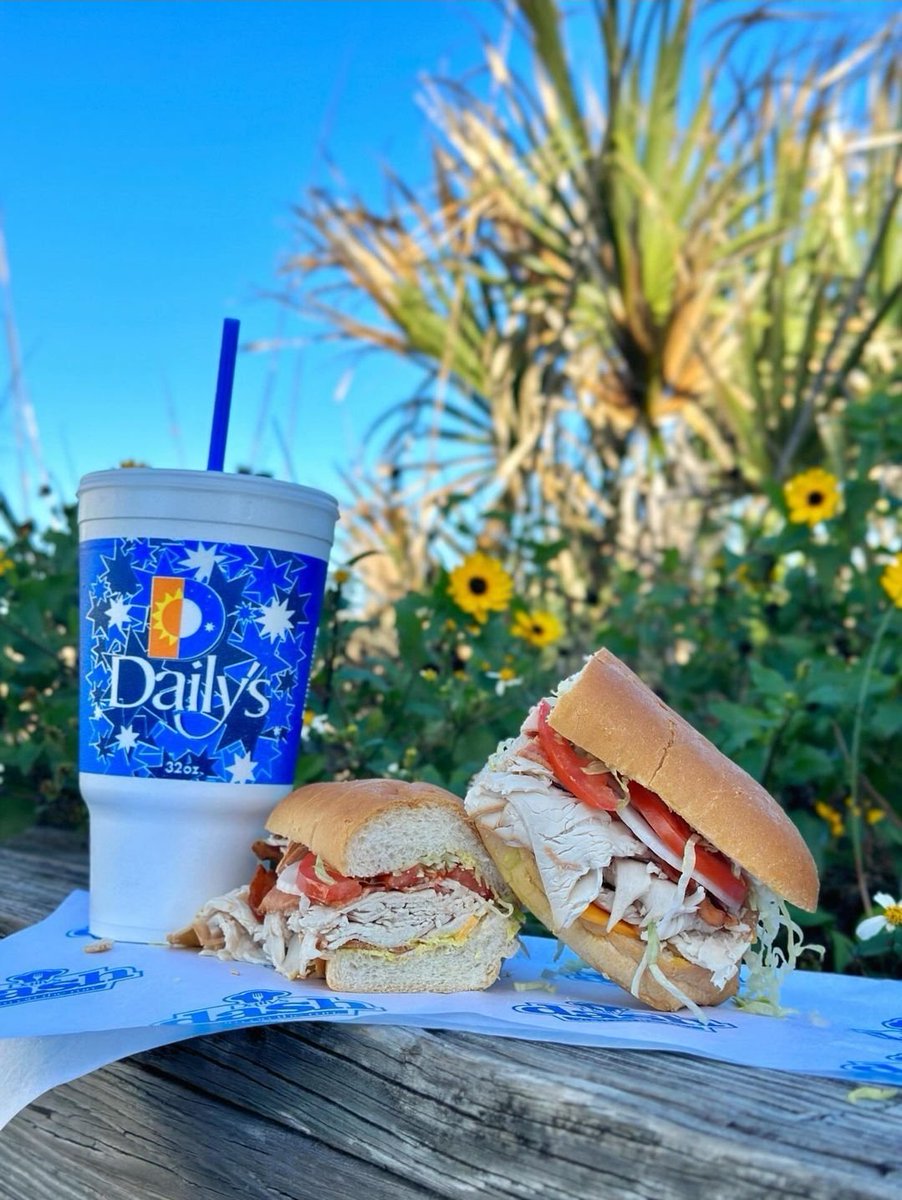 Lunch time views with The Duval! 🥪🌻 Elevate your day with the perfect harmony of turkey, ham, melted cheddar, habanero jack cheese, crisp lettuce, juicy tomatoes, and our irresistible secret sauce. Stop in and pick up The Duval today- @dailys_dash