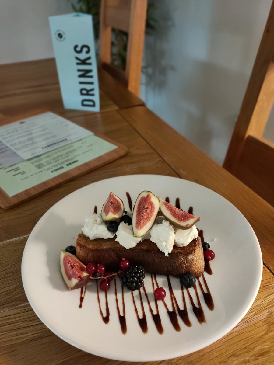 An old favourite is back...! The Winter Berry - crumbled feta on toasted wholemeal bloomer with fresh figs, and seasonal berries 😋😍