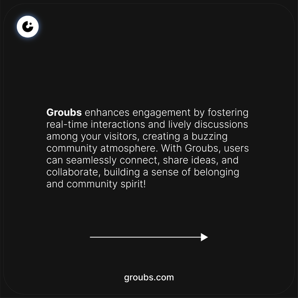 stekerio's tweet photo. Explore endless possibilities with Groubs – your all-in-one community builder! 🌟

Visit our website (https://t.co/So6XT0d1WD) to get started now!

#Groubs #WebsitePlugin #WebsiteChatbox #CommunityHub #Startup #CommunityGrowth https://t.co/aJ23YWzDcP
