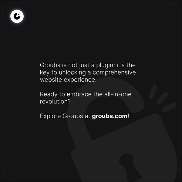 stekerio's tweet photo. Connect with your audience like never before with Groubs! Visit our website (https://t.co/So6XT0d1WD) to make a change to your business now! 💫

#Groubs #WebsitePlugin #WebsiteChatbox #WebsiteBooster #CommunityGrowth #EngagementBooster #CommunityHub #Startup https://t.co/0zNcu0c47N