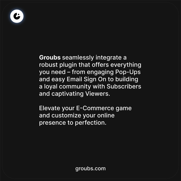 stekerio's tweet photo. Connect with your audience like never before with Groubs! Visit our website (https://t.co/So6XT0d1WD) to make a change to your business now! 💫

#Groubs #WebsitePlugin #WebsiteChatbox #WebsiteBooster #CommunityGrowth #EngagementBooster #CommunityHub #Startup https://t.co/0zNcu0c47N