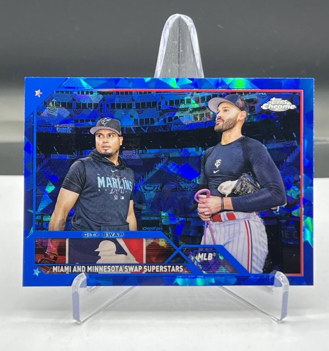 tlschwerz's tweet photo. On the one year anniversary of the #MNTwins trading Luis Arraez for Pablo Lopez, you could win these two 2023 @Topps cards.

RT for a chance to win, must be following to be eligible. https://t.co/WtY27wzZbZ