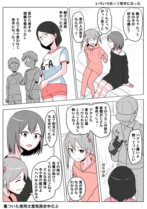 TSした親友(元男)柚木くん いろいろあって苦手になった
柚葉も後をつけられる怖い目にあっていたが
圭ちゃんが気づいて声をかけてくれたことで
悪いやつを追い払ってくれたりしていた
優しい近所のお兄さんだった圭ちゃん
どうして‥ 