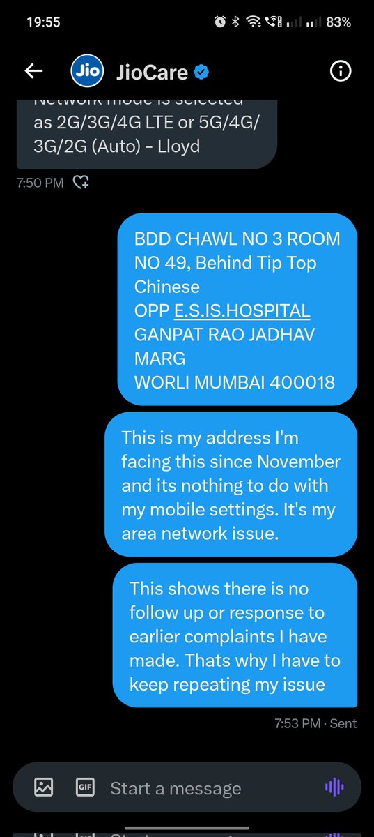 LivepetsIn1's tweet photo. @JioCare Yes network mode is selected as you have mentioned. Surprisingly I have already replied to this still I'm getting such questions again and again . In DM also I did replied. https://t.co/8BWPTrwpV4