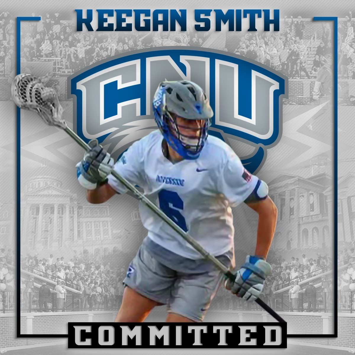 Congrats to Keegan Smith on his commitment to <a href="/CNULacrosse/">CNU Men's Lacrosse</a> #ALLIN