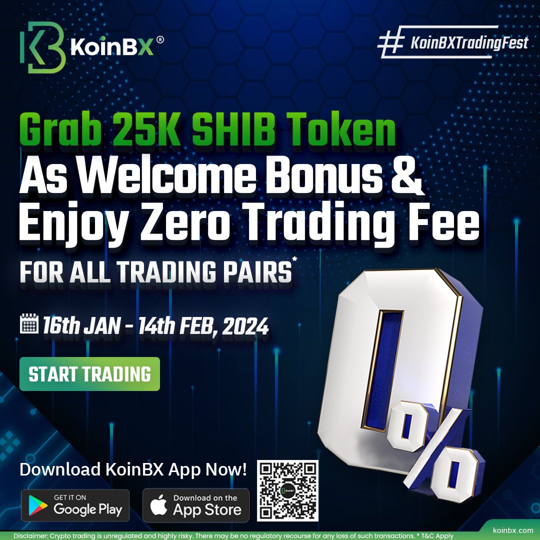 KoinBX's tweet photo. 🚀 Experience the best in crypto at India's top-ranked, FIU-registered exchange! 

💹Start trading with ZERO fees on KoinBX! 

✨Deposit and trade for free on all trading pairs!

To Know More👉  https://t.co/fe838gI4Mk

#KoinBX #Cryptos #ZeroTradingFees #KoinBXExchange #Trading https://t.co/ecQXU3JYTl