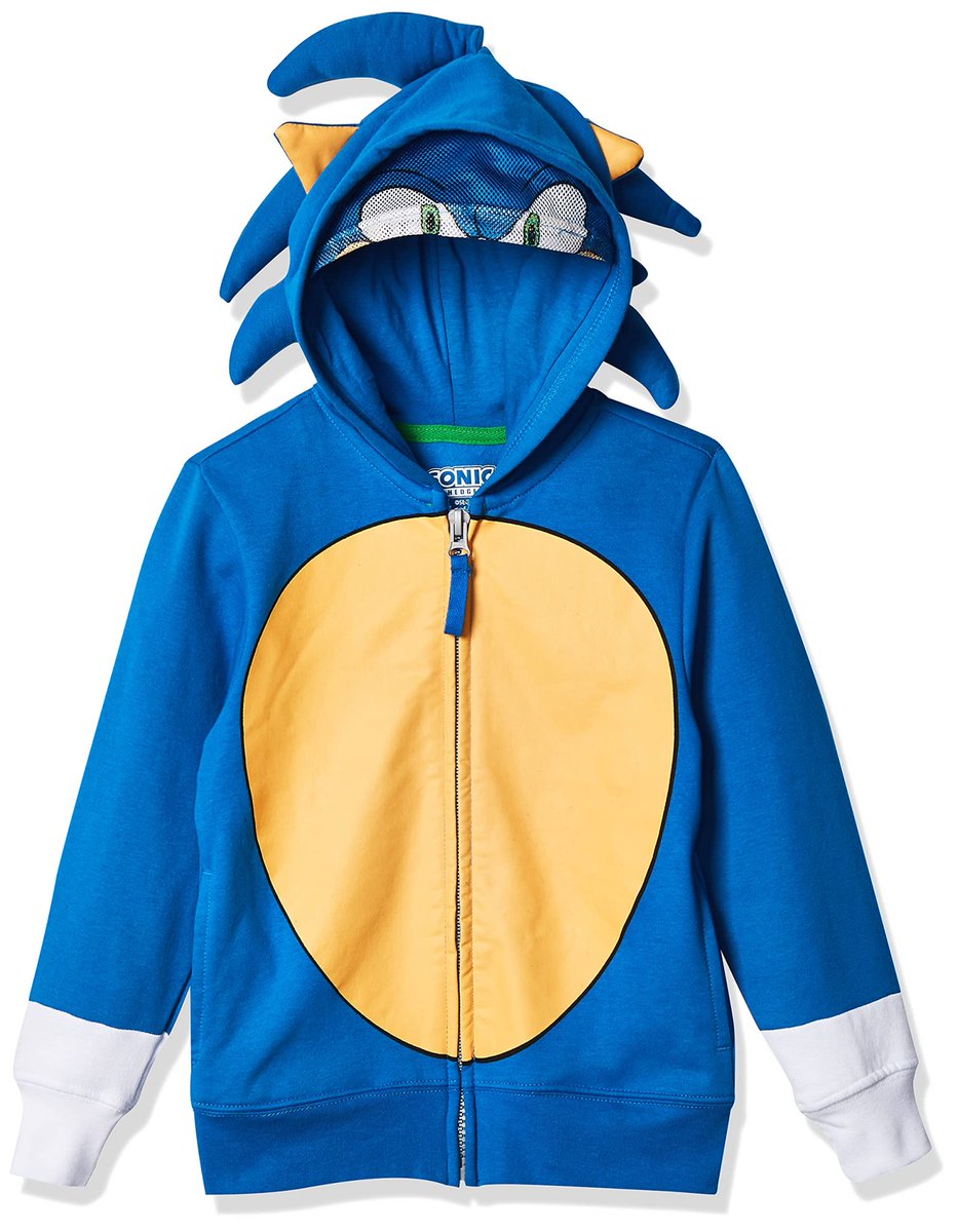 Sonic the Hedgehog Costume Hoodie Hooded Sweatshirt Child select sizes ~$24 on Amazon amzn.to/4b1iMjh #ad