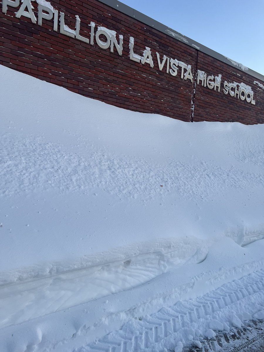 💯 here is the exterior wall of my classroom! Snow squall day before! ❄️☃️❄️☃️