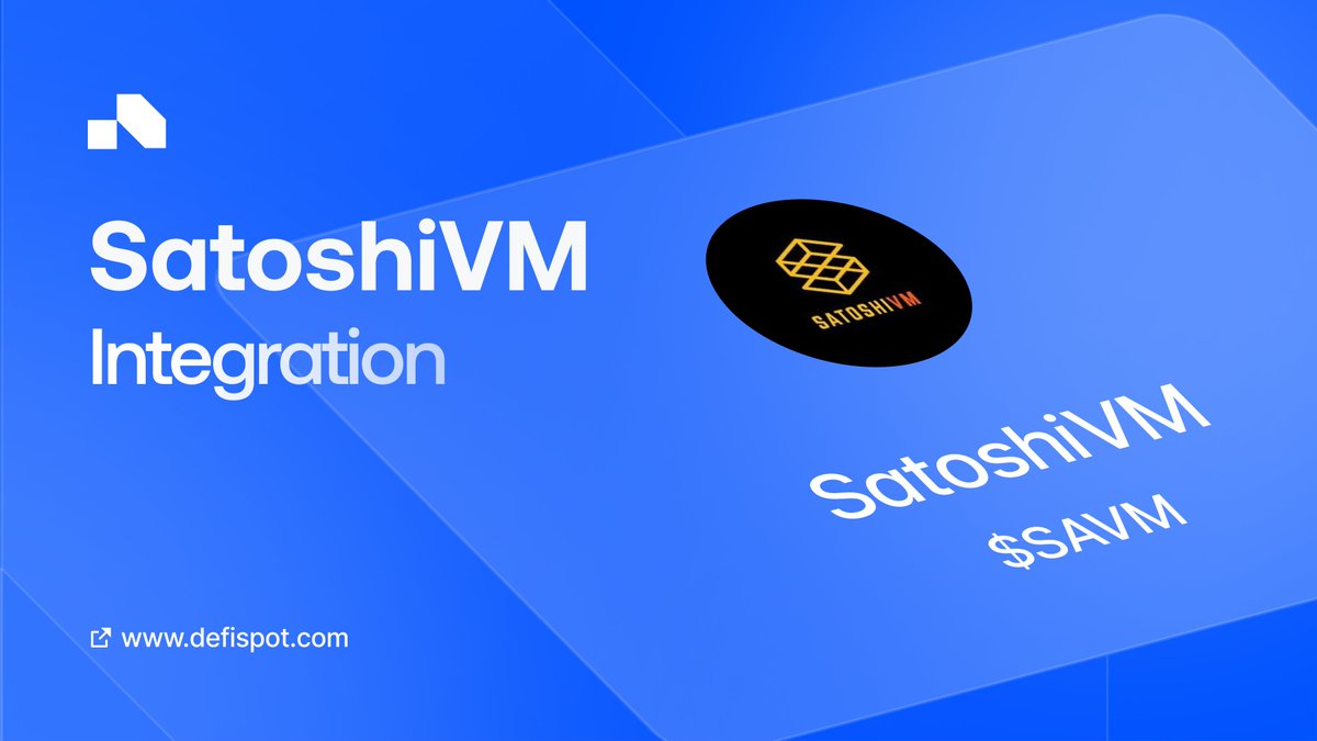 Defispot's tweet image. 🛡️Defispot partners with @SatoshiVM 

Defispot will act as the official cross chain DEX aggregator for the @SatoshiVM chain, committed to supporting SatoshiVM in creating a fluid BTC ecosystem.

Users will be able to swap any asset cross chain in and out of SatoshiVM chain.…