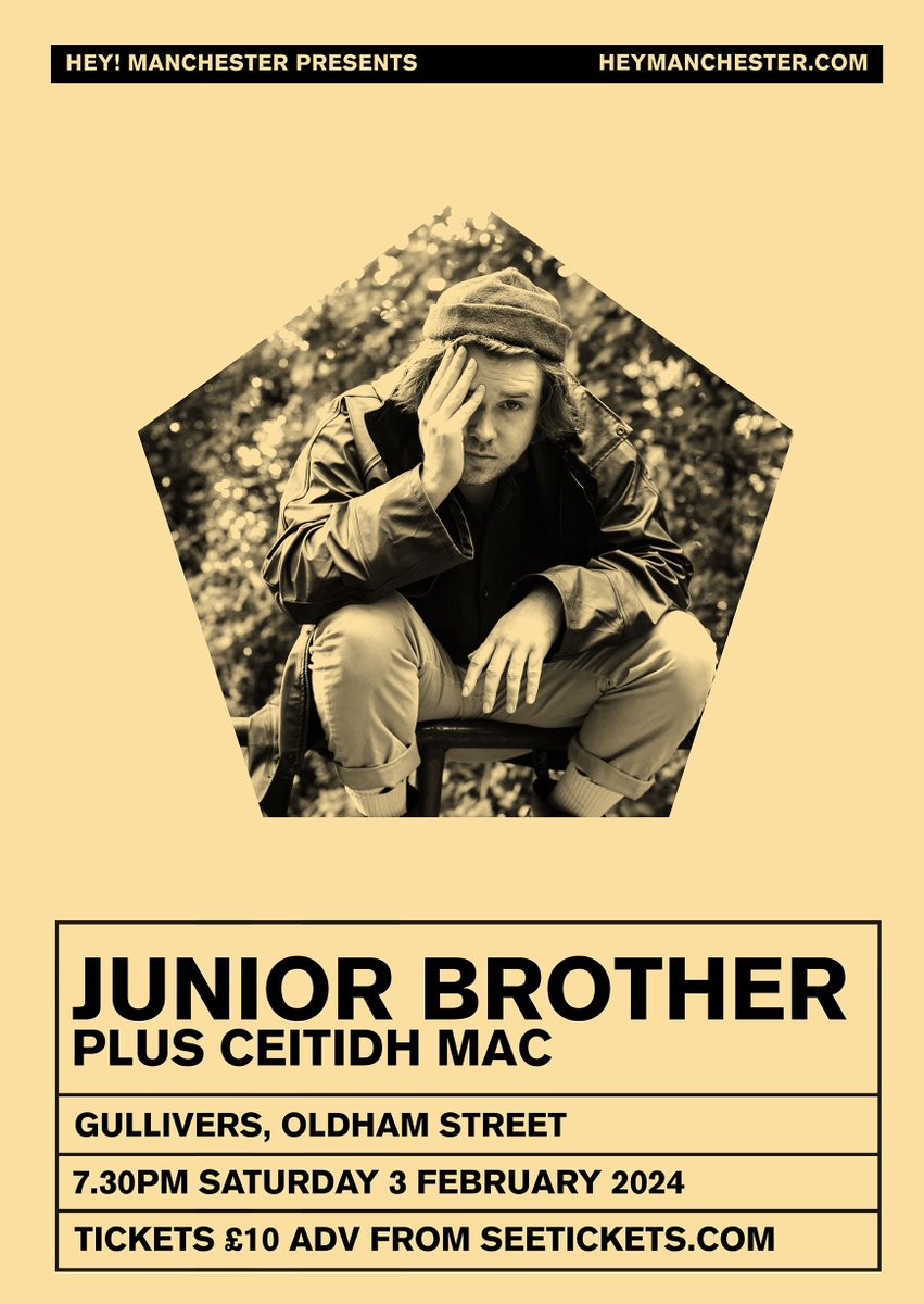 TWO WEEKS TODAY: We welcome @JuniorBrotherIE, a.k.a. County Kerry’s Ronan Kealy, to @gulliverspub - with special guest @Ceitidh_Mac ! Read more, listen to both and book now: heymanchester.com/junior-brother…