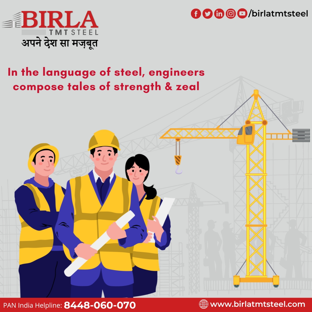 BirlaTMTSteel's tweet image. Building dreams with strength and precision! 🏗️ TMT bars – the engineer's choice for a solid foundation.

#birlatmtsteel #apnedeshsamazboot #ConstructionGoals #BuildingDreams #EngineeredExcellence #TMTBars #StructuralStrength #BuildersChoice #SolidFoundation