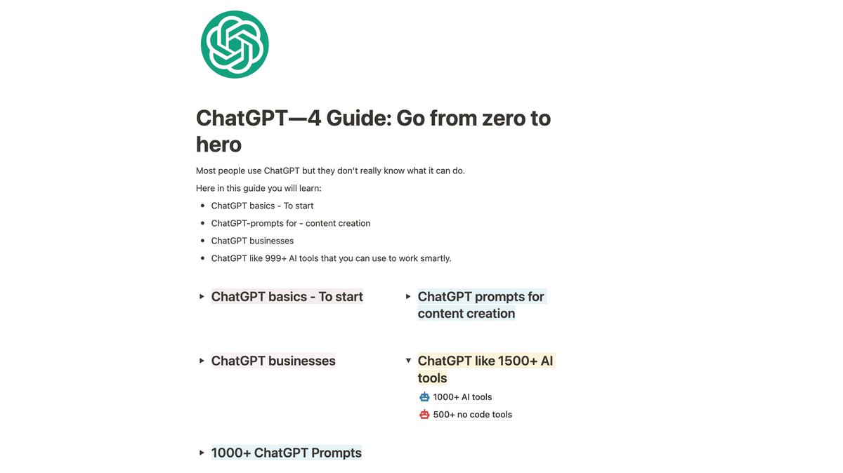 I created a complete FREE ChatGPT mastery guide.

This guide will teach you how to unlock the full potential of ChatGPT and make money.

(FREE for 24 hours!)

To get this guide:

• Like/Retweet this tweet
• Comment "SEND"
• Follow me (So I can DM you)