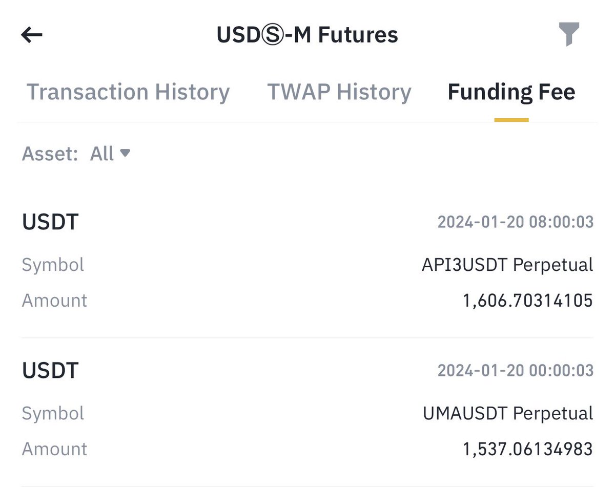 Such negative funding on some of these tokens Made a couple thousand just from the funding not even considering my profit from the trades Which I also won/still winning