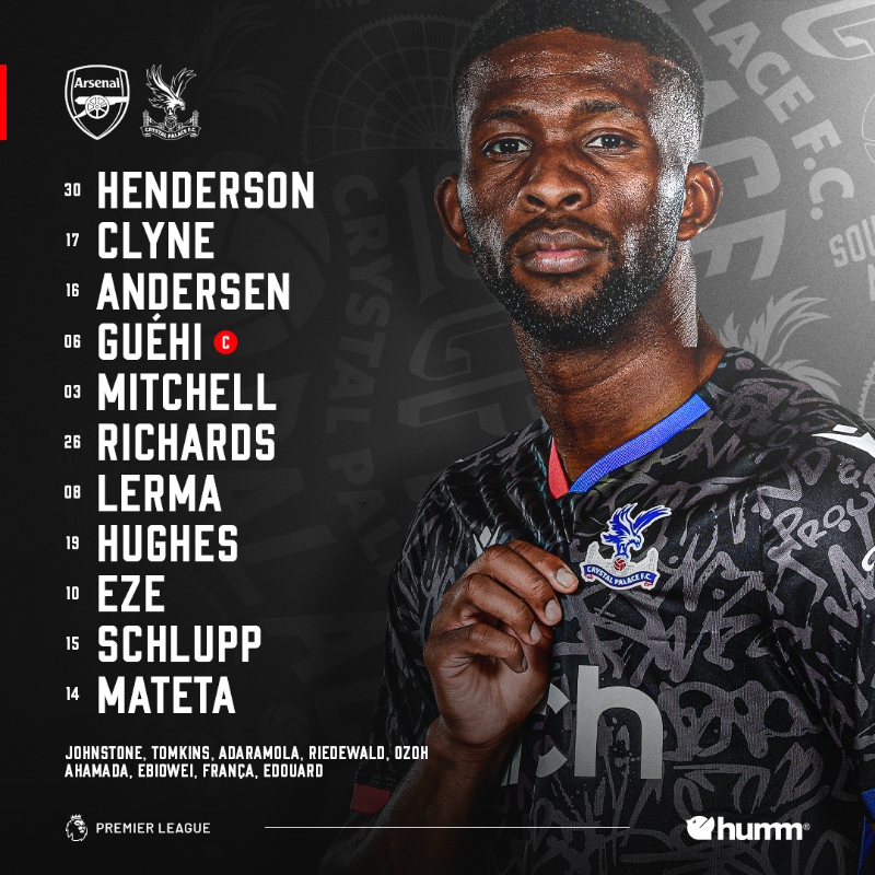 CPFC's tweet photo. Your Palace XI has been delivered 📨

#CPFC | #ARSCRY