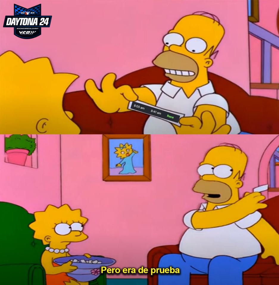 Tras un comienzo accidentado en la sesión de las 8 de la mañana, pasamos a correr a las 13:00. Gas! <a href="/iracingsbsports/">iRacingSBS Esport Team</a> <a href="/nitrolege/">Javier López</a> <a href="/RacingCapi/">CapiRacing</a> <a href="/nacho___garcia/">Nacho Garcia</a> <a href="/SebasTypeR/">Azulanubis</a> #Daytona24 Podéis seguirnos en Twitch en twitch.tv/iracingsbsespo…