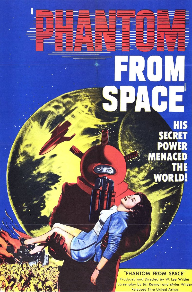 AngusKohm's tweet photo. #FridayNightAtTheHomeDriveIn

Phantom from Space (1953) by #WLeeWilder
w/ #TedCooper #NoreenNash #RandolphAnders

An alien lands in Santa Monica, but when pursued by authorities, he removes his spacesuit and reveals himself to be invisible.

#Horror #SciFi
#NotQuiteClassicCinema https://t.co/il6c7Z0jyI
