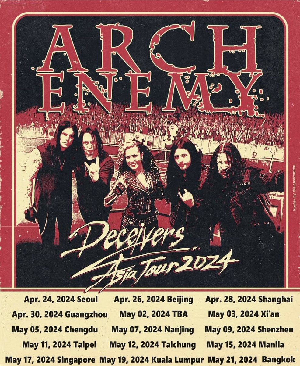 When I saw they coming at Orchard Rd, I think they are playing at *scape. their previous show at Sentosa i met a few people from facebook, maybe I can meet up with them again #singapore #orchardrd #archenemy #deathmetal #alissawhitegluz #extrememetal