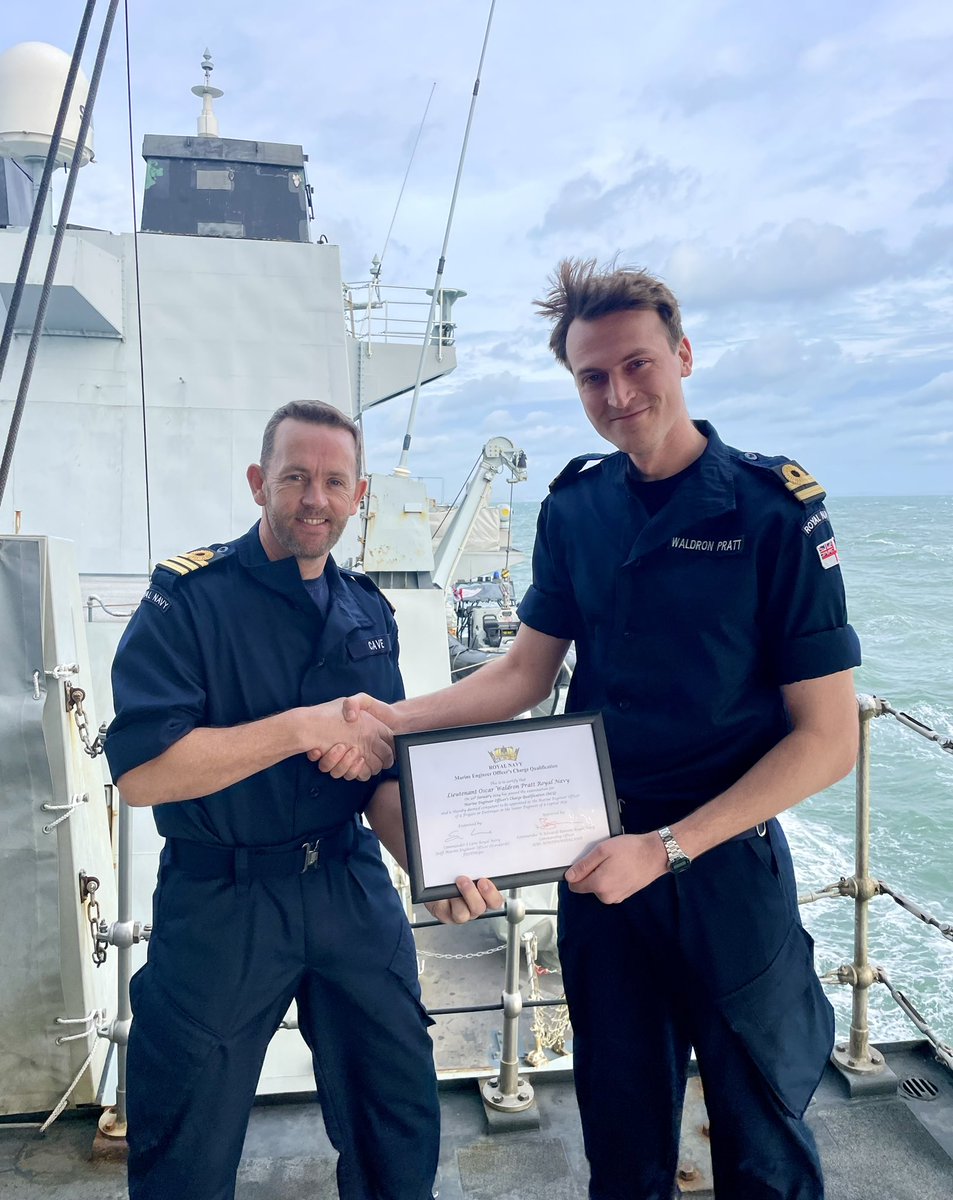 Congratulations to our DMEO Lt Oscar Waldron Pratt for achieving his Marine Engineer Officer’s Charge Qualification, marking a major milestone in his career as a Marine Engineer 🛠️ #awesoME #fearNORT