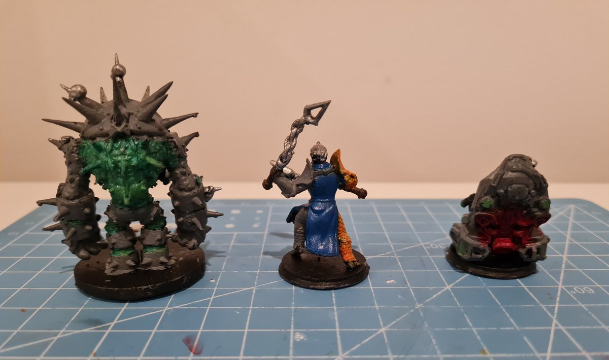 DnD miniatures, painted mostly on the stream and then a few final touches once they dried :)