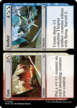 Split cards come back with hybrid mana so that both halves are usable in a single mono-color deck! More previews at mtgpreviews.com #MTGRavnica Source: duniaku.idntimes.com/geek/mainan/ad… 🎨: @DominikMayerArt