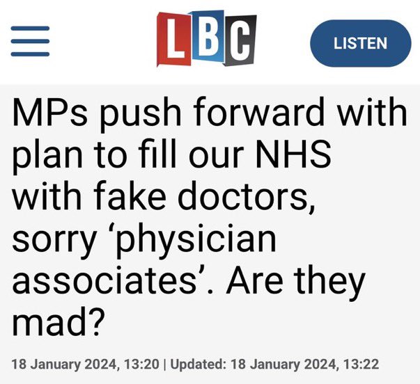 r1chardf1tzg3r1's tweet photo. @RichParkerLab @UKLabour @wesstreeting 2/2
@wesstreeting will NOT
“get the #NHS back on its feet”
Silence on
#PhysicianAssociates
#CareerBlocks for #Doctors
NHS #DrExit
@uhbtrust Scandals
@Keir_Starmer @LabourHealth @jessphillips @patmcfaddenmp @WMLabour @TheBMA @edballs @bbcmtd @JaneRockHouse @LabourList https://t.co/MAHbTpxLf9