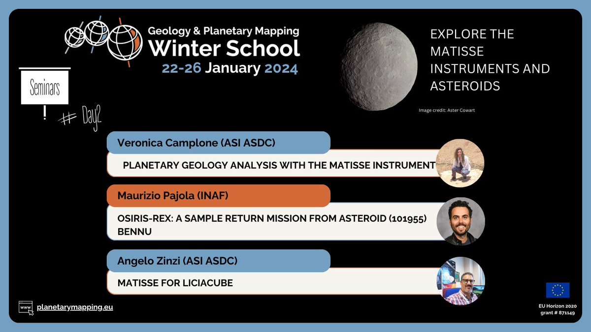 Day 2 at #GMAPWinterSchool2024! Don't miss todays workshops about MATISSE instrument and asteroids!

<a href="/PlanetaryGeoMap/">Planetary Mapping</a>