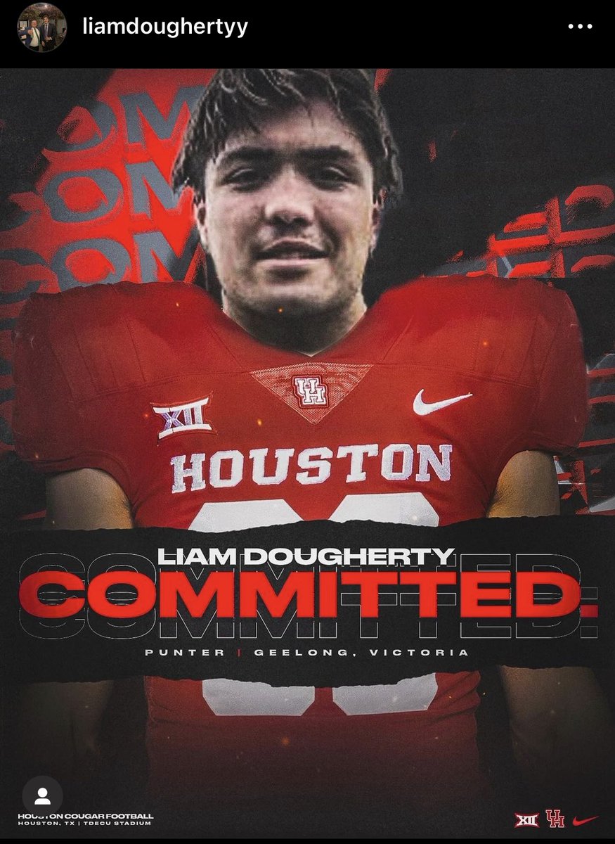 dRoy's tweet photo. #GoCoogs 😍❤️🔥 #aussiepipeline #prokickaustralia https://t.co/WZtCQxQtf0