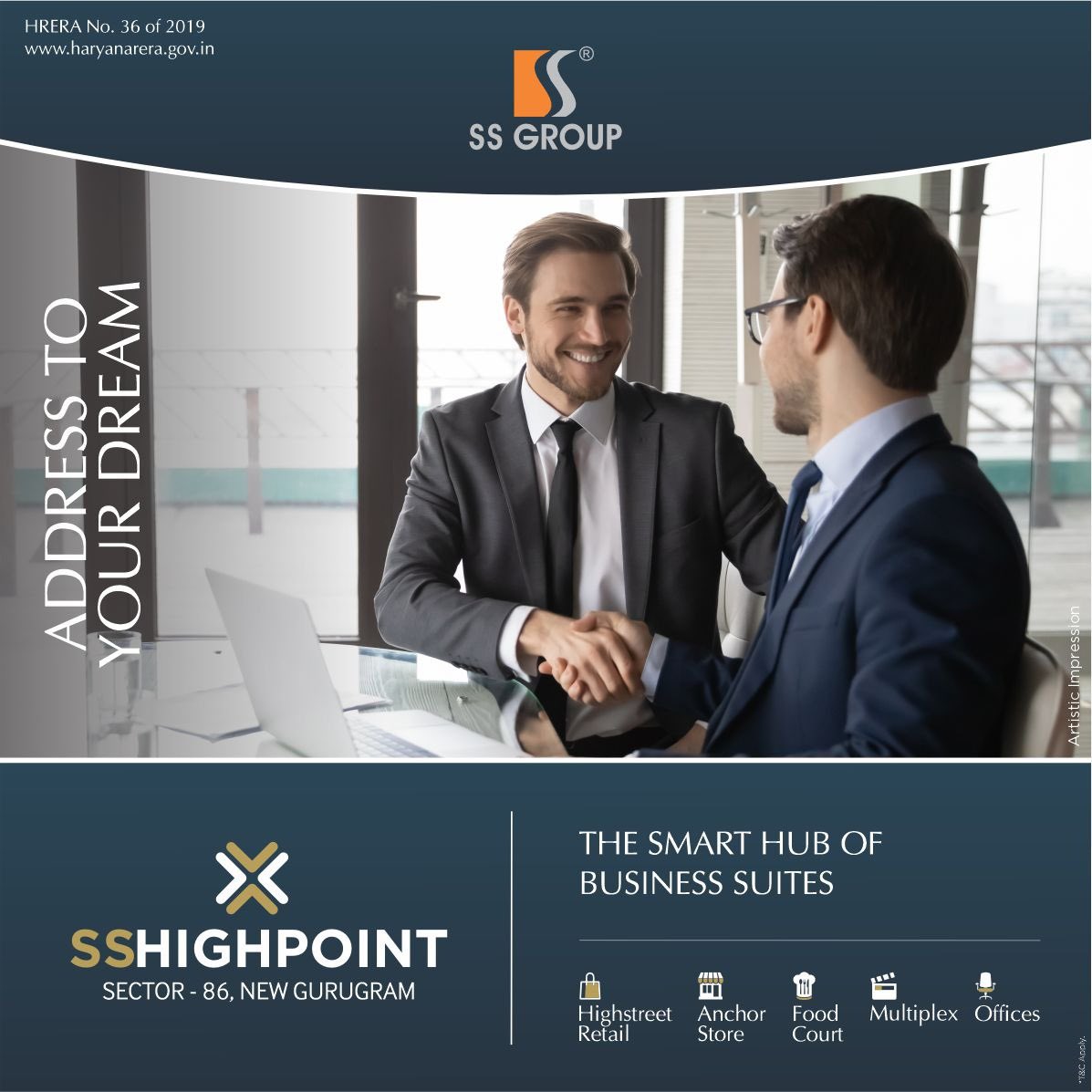 ssgroup_in's tweet photo. Bringing you the the address to your dream.
SS HighPoint by SS Group, the smart hub of business suites.
Visit us: https://t.co/2TXL0Rjzq1
#SSGroup #SSHighpoint #investment #investmentproperty #startup #officespace #retailspace #dreamworks #realestate https://t.co/IZDlb9SVzs