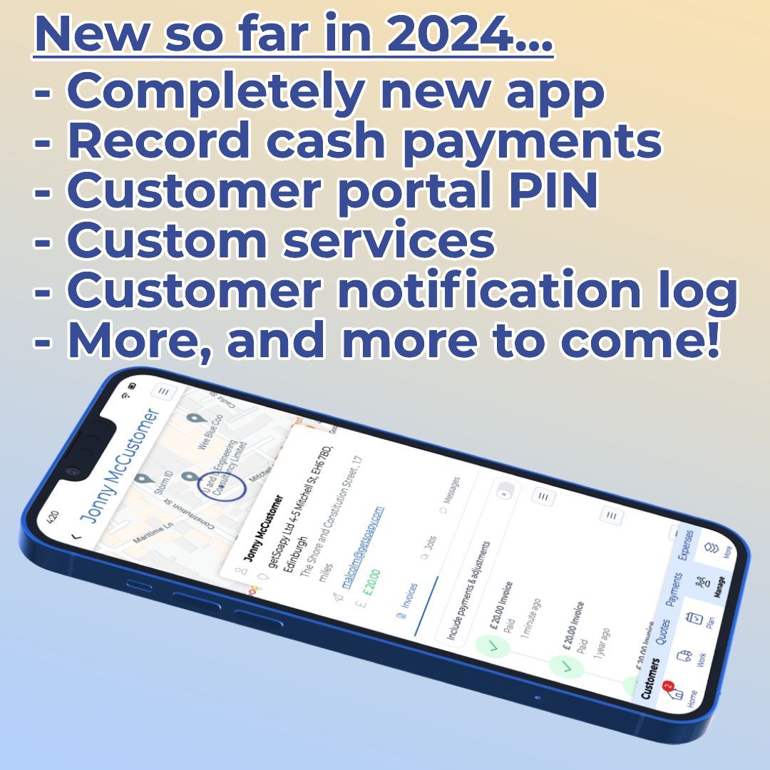 getSoapy's tweet photo. 2024 has just started but we've already added ton of updates to make getSoapy even better.

Here's  just some of your favourites, and  read more about these here
https://t.co/AXG1vVvkfY 

Keen to improve your business? Use code JAN-2024 for full year of getSoapy HALF PRICE! https://t.co/14r5YPX0WH