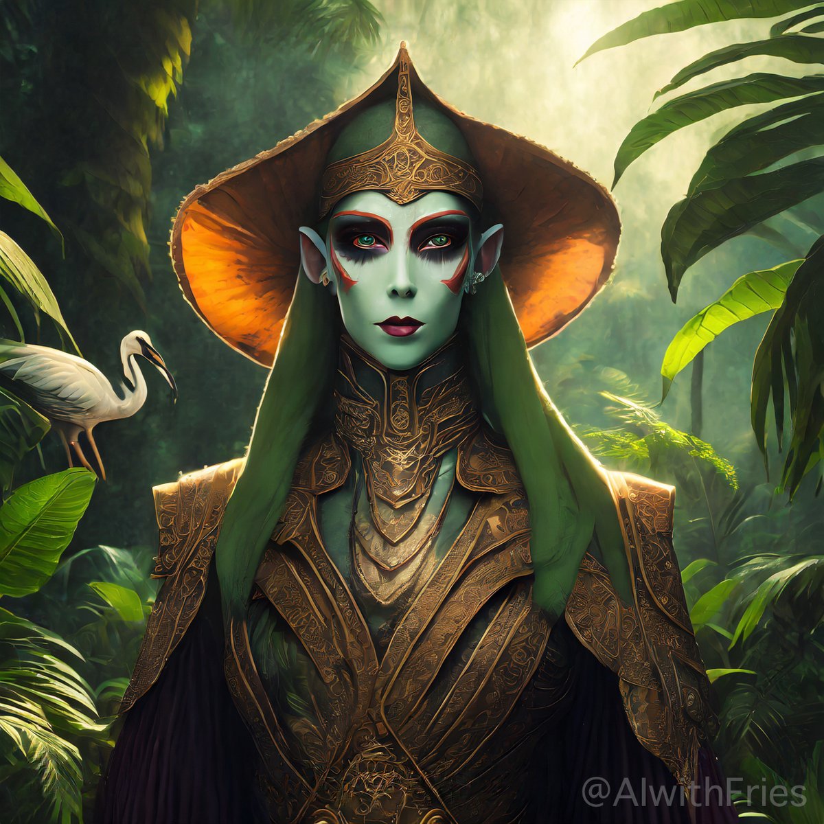 Emerald Enchantress: Sovereign of the Ancient Woods

Her piercing gaze holds centuries of wisdom, and her regal presence is as timeless as nature itself. 🌿👑 

#FantasyArt #ForestGuardian #MysticBeauty #AIGeneratedArt #DigitalCreativity #digitalart #Enchanted #love