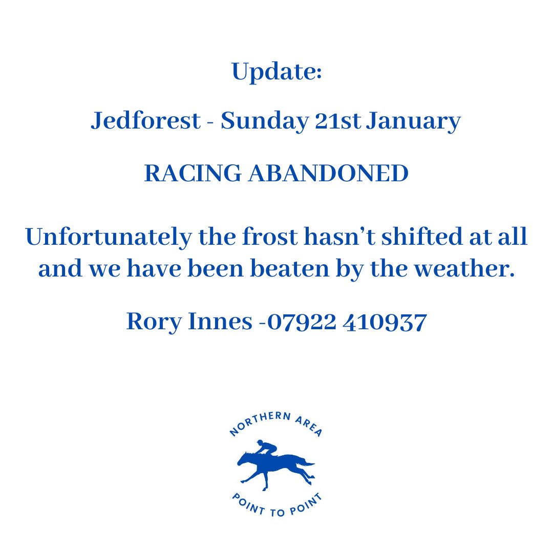 The Jedforest Point to Point has unfortunately been abandoned. 

Please share.