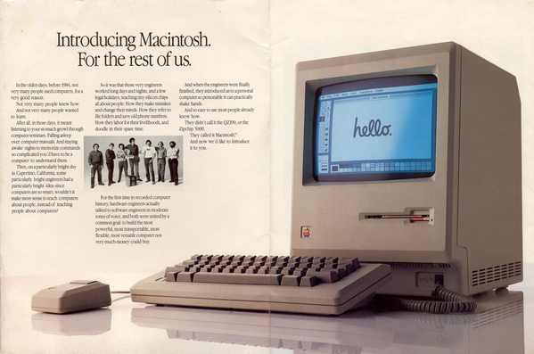 ponceto91's tweet photo. Il y a 40 ans, le 24 janvier 1984, fut présenté le MacIntosh 128k par Steeve Jobs devant un public de 3000 personnes. Cet ordinateur représentera le premier succès commercial pour un appareil disposant d'une souris et d'une interface graphique #LaPetiteInfoDuJour https://t.co/Gimbo9QW1g