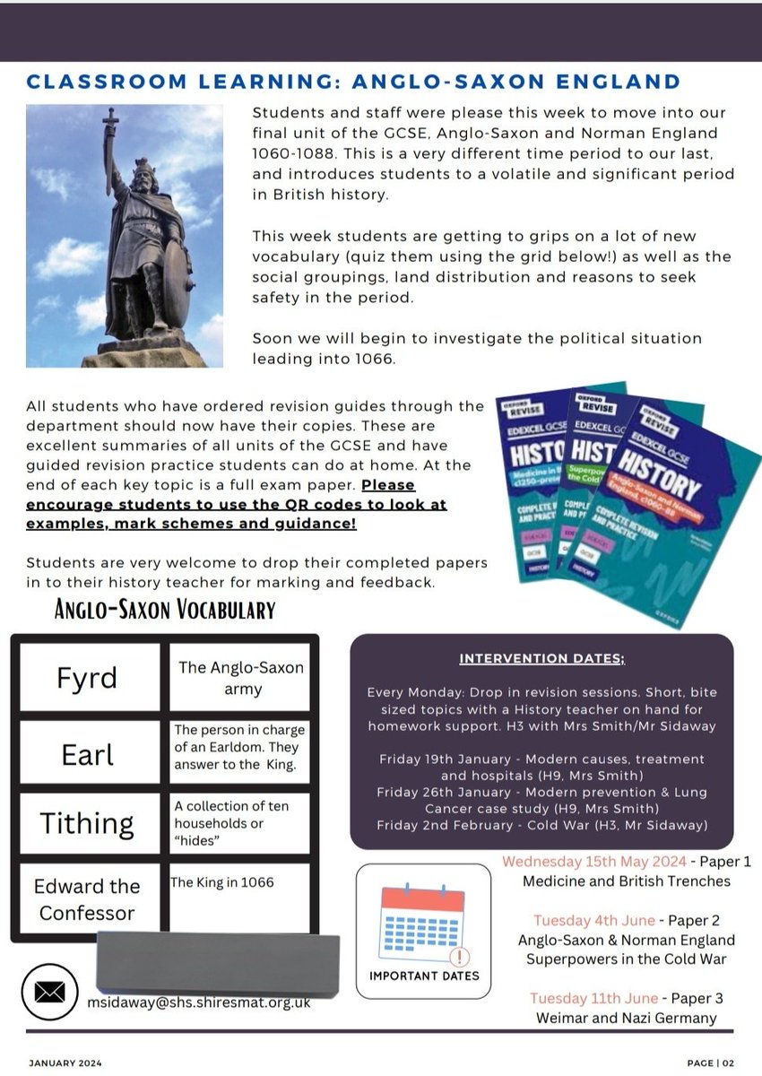 ClassAcademic's tweet image. I&apos;ve enjoyed this regular communication with our families this year, its helped those difficult conversations no end. #historyteaching #edexcelgcsehistory #edutwitter