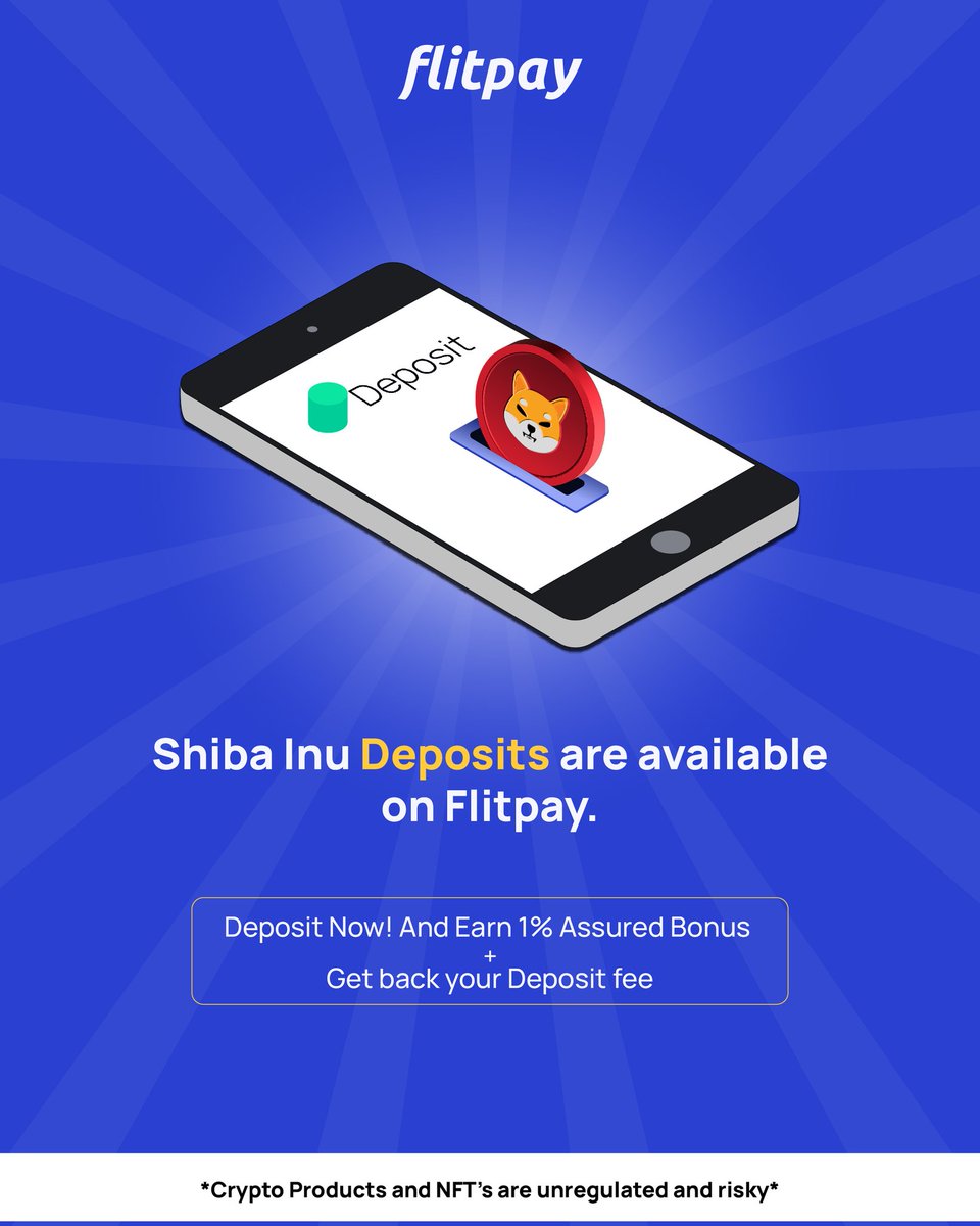 Shiba inu deposits are available on Flitpay 