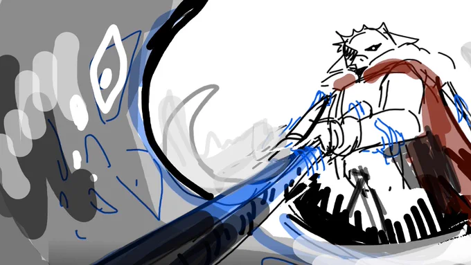 warm-up sketches with c!techno (don't mind my clanky lines, I drew with my mouse because Im dumb) 