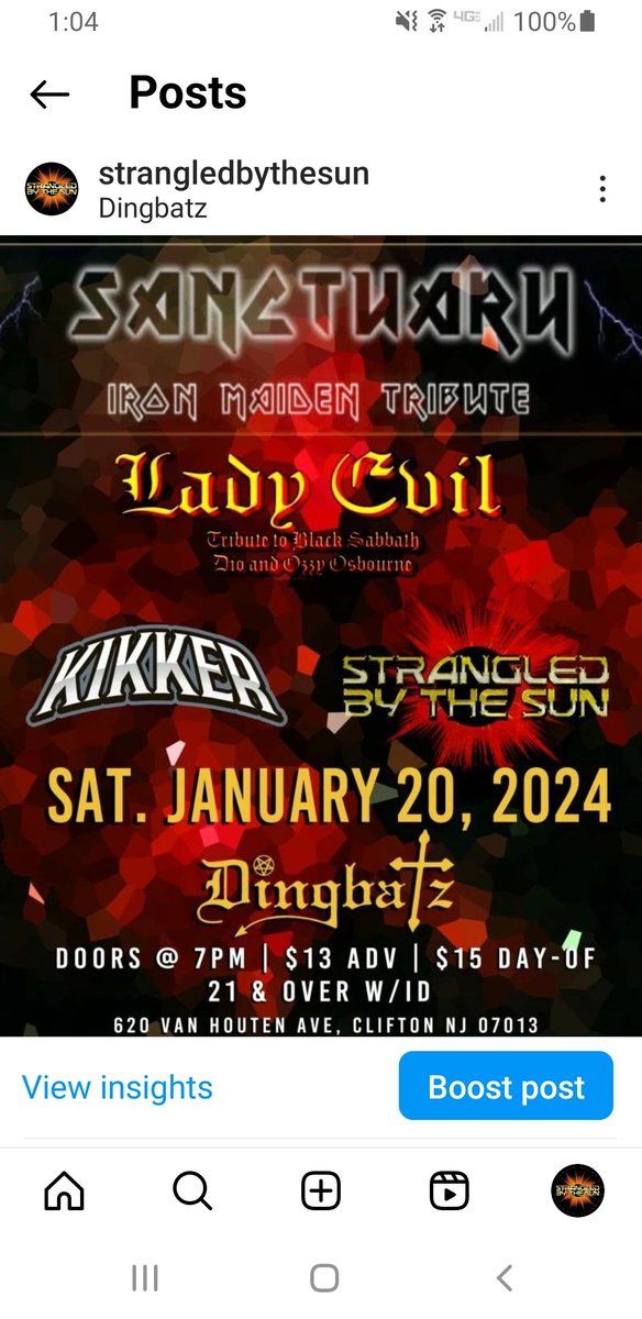 StrangledS's tweet photo. Tonight @DingbatzO ! 7:30 Set time with some super cool bands! https://t.co/rpsABcgmjj