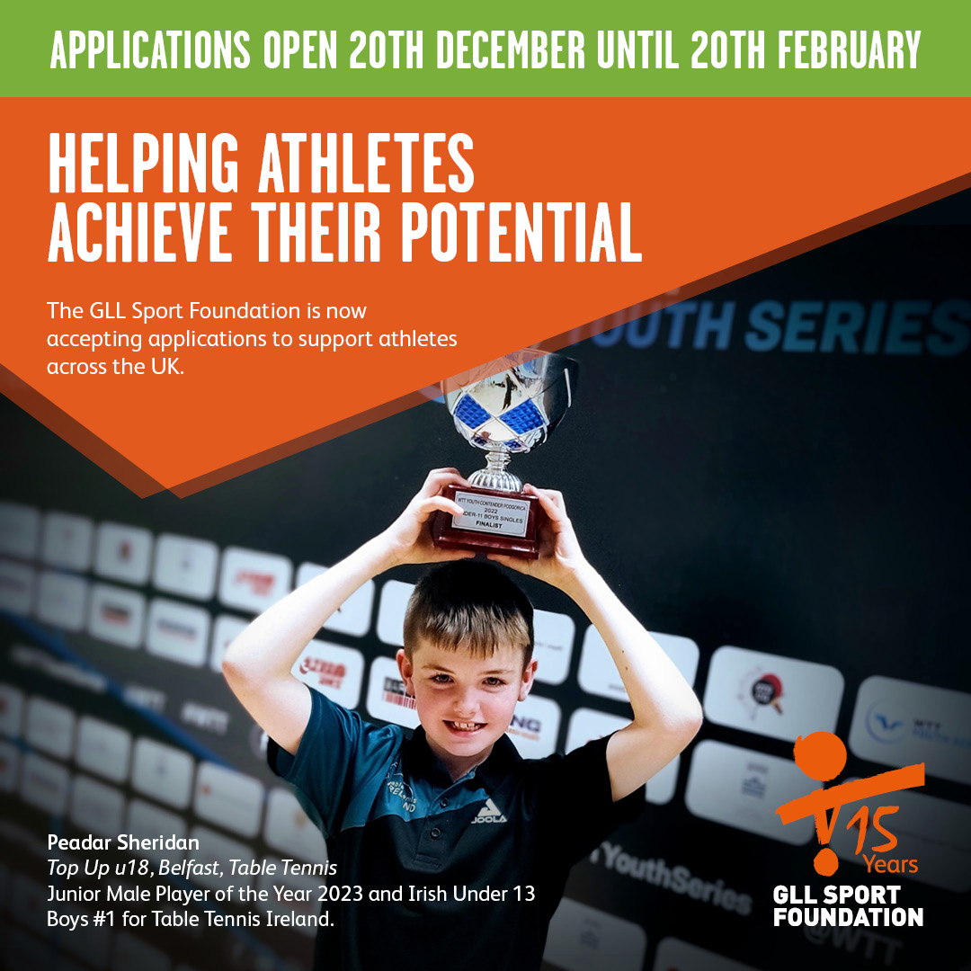 📢Calling all talented athletes! 1 MONTH TO GO! GLL Sport Foundation application window closes on the 20th of February, do not miss out and apply today! To apply, please complete our online application gllsportfoundation.org/application-fo…