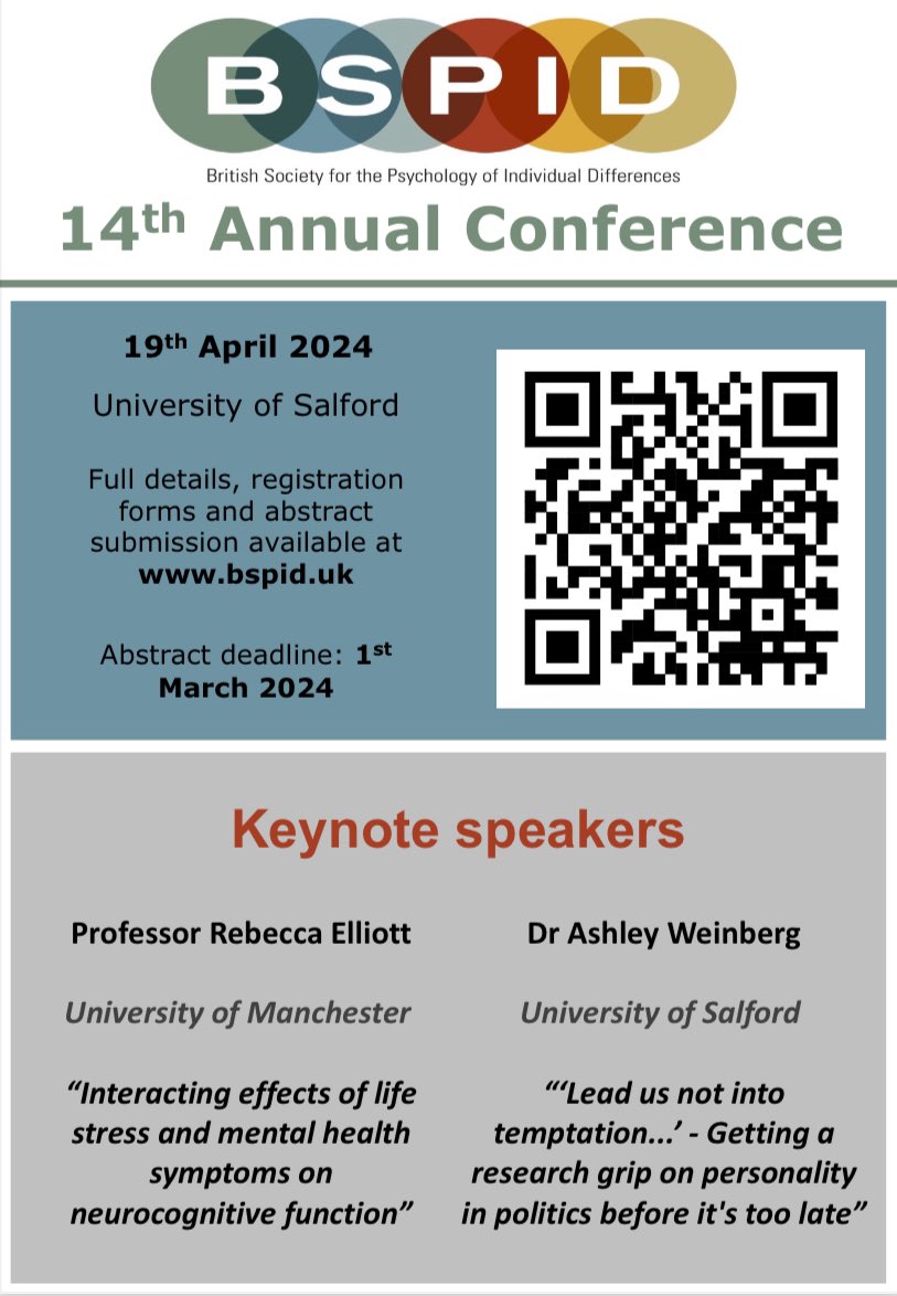 We are pleased to announce our 2024 yearly conference is being held at <a href="/SalfordUni/">University of Salford</a> Abstract submissions and registration are now open! <a href="/BSPID/">BSPID</a> #BSPID2024