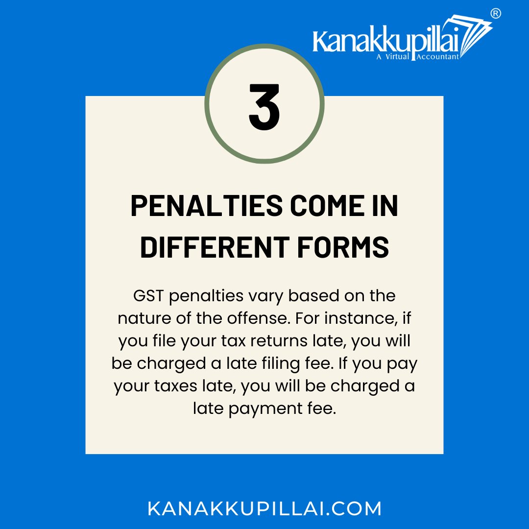 Kanakkupillai7's tweet photo. Attention entrepreneurs! ⚠️ GST Penalties Demystified Stay ahead of the game and avoid costly mistakes 💸
Check out us: https://t.co/tOm42S6gcp
Contact us: https://t.co/wwZuGw6s8K
#entrepreneurlife #GST #gstregistration #gstreturns #gstindia #gstpenalties #gstknowledge https://t.co/9g054lPtkw