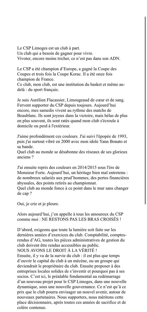 flacaure's tweet image. Plaidoyer d’un limougeaud, d’un supporter du @limogescsp triste, en colère et inquiet. 

N’hésitez pas à lire, commenter et surtout partager si vous ressentez la même chose que moi. 

Notre territoire a besoin d’un club solide et solidaire 💪

#RendeznousnotreCSP #csp4ever