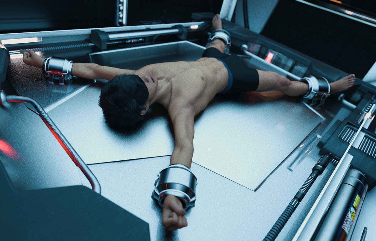 BlackEaglesLab's tweet photo. Hello to all my new followers. I create 3D art of men, hardcore bondage, bdsm and science fiction. I have skills of designing restraints and machines. I hope you enjoy my fiction world. https://t.co/4KSRJVbbHN