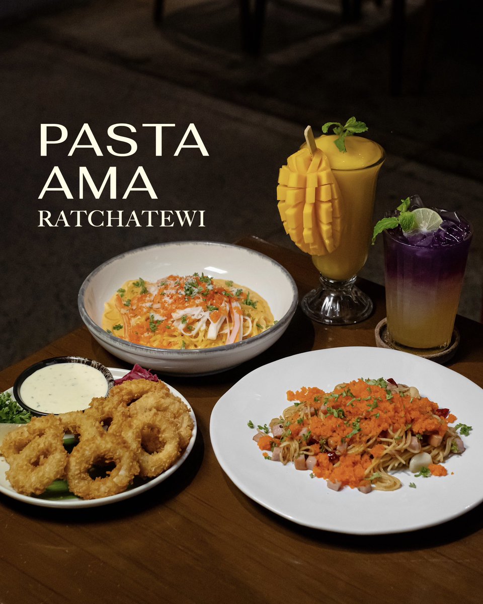 gocafethailand's tweet photo. Pasta Ama 🍝🥤✨
พาสต้าอาม่า ร้านพาสต้าสุดฮิตที่ได้มาลองสักที😆 ตัวพาสต้ารสชาติอร่อยเข้มข้น สมคำ และราคาดีเลย มีให้เลือกหลายเมนู และยังมีเมนูใหม่ๆเพิ่มขึ้นมาด้วย ส่วนเค้กที่ร้านจะเป็นแบบโฮมเมดทั้งหมด มีให้เลือกหลายตัวมากๆ อร่อยไม่แพ้ของคาวเลย https://t.co/g4oLdavgts