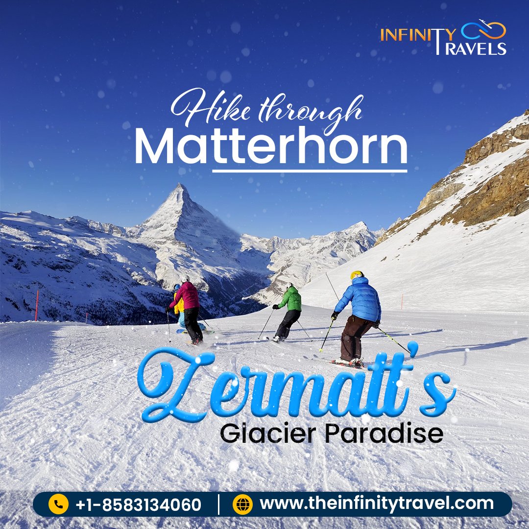 infinitytravelU's tweet photo. Book your trip to Zermattโs Glacier Paradise with Infinity Travels.โฐ๏ธโ๏ธ Call now at โ๏ธ+1-858-313-4060 to book your flight today.
#Zermatt #ZermattGlacierParadise #InfinityTravels #ZermattTour #travel #flightToZermatt #Airlinestickets #Airlinesflight #ZermattGlacierParadisetour https://t.co/XAv5zmKNiC