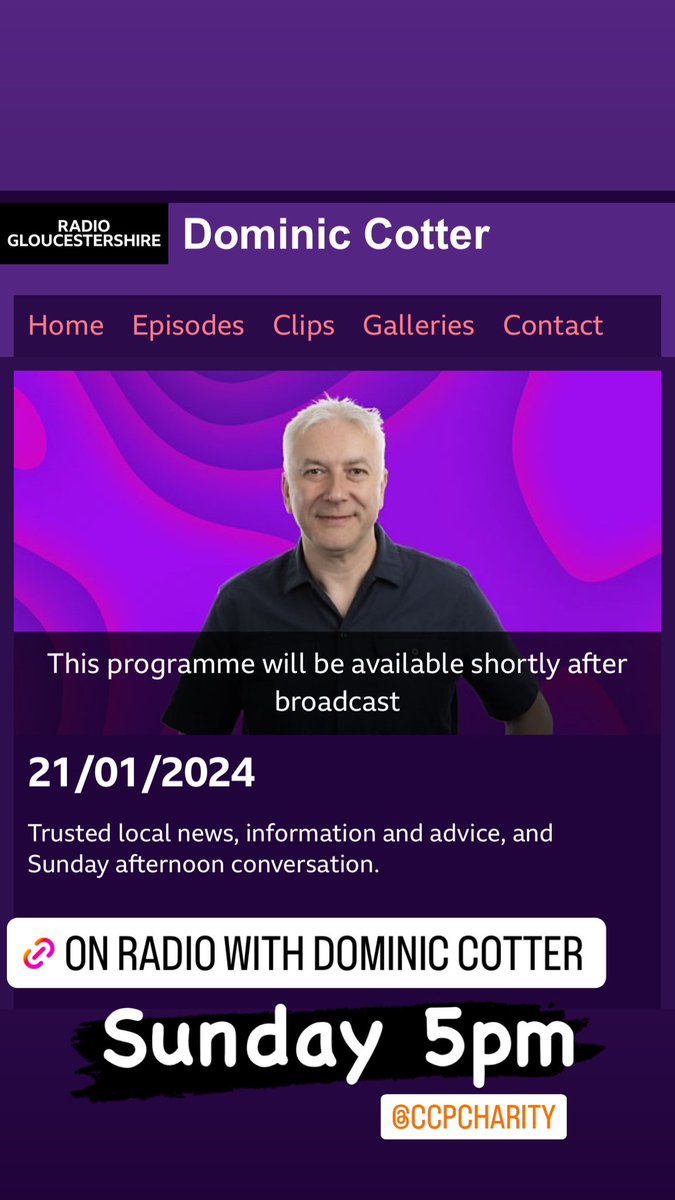 Catherine Mountain 🇺🇦 (@catmountainuk1) on Twitter photo I’m on <a href="/DomCotter/">dominic cotter</a> ‘ show tomorrow at 5pm. Tune in to find out about #thebigsleepout for #ccp #radioshow
Tune in here : bbc.co.uk/programmes/p00… I’m on <a href="/DomCotter/">dominic cotter</a> ‘ show tomorrow at 5pm. Tune in to find out about #thebigsleepout for #ccp #radioshow
Tune in here : bbc.co.uk/programmes/p00…