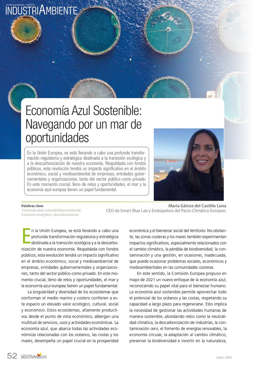 SmartBlueLab's tweet photo. Compartimos el artículo de @MariaGCL para @industriambient. 

#EconomíaAzul : Navegando en un mar de oportunidades. 🌊🌱🚀

#BlueEconomy #GreenDeal #BlueDeal https://t.co/UKSupOh9Pv