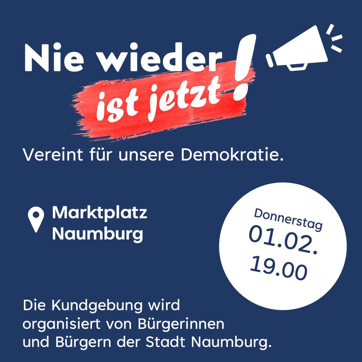 Im #Burgenlandkreis erinnern, mahnen und sich für die demokratischen Grundlagen unseres Landes einsetzen:
Am 27. Januar 2024 um 10 Uhr in #Rehmsdorf am Ehrenmal für die Opfer des KZ-Außenlagers Wille (Bahnhof) findet eine Kranzniederlegung mit Ansprachen zum Tag des Gedenkens an