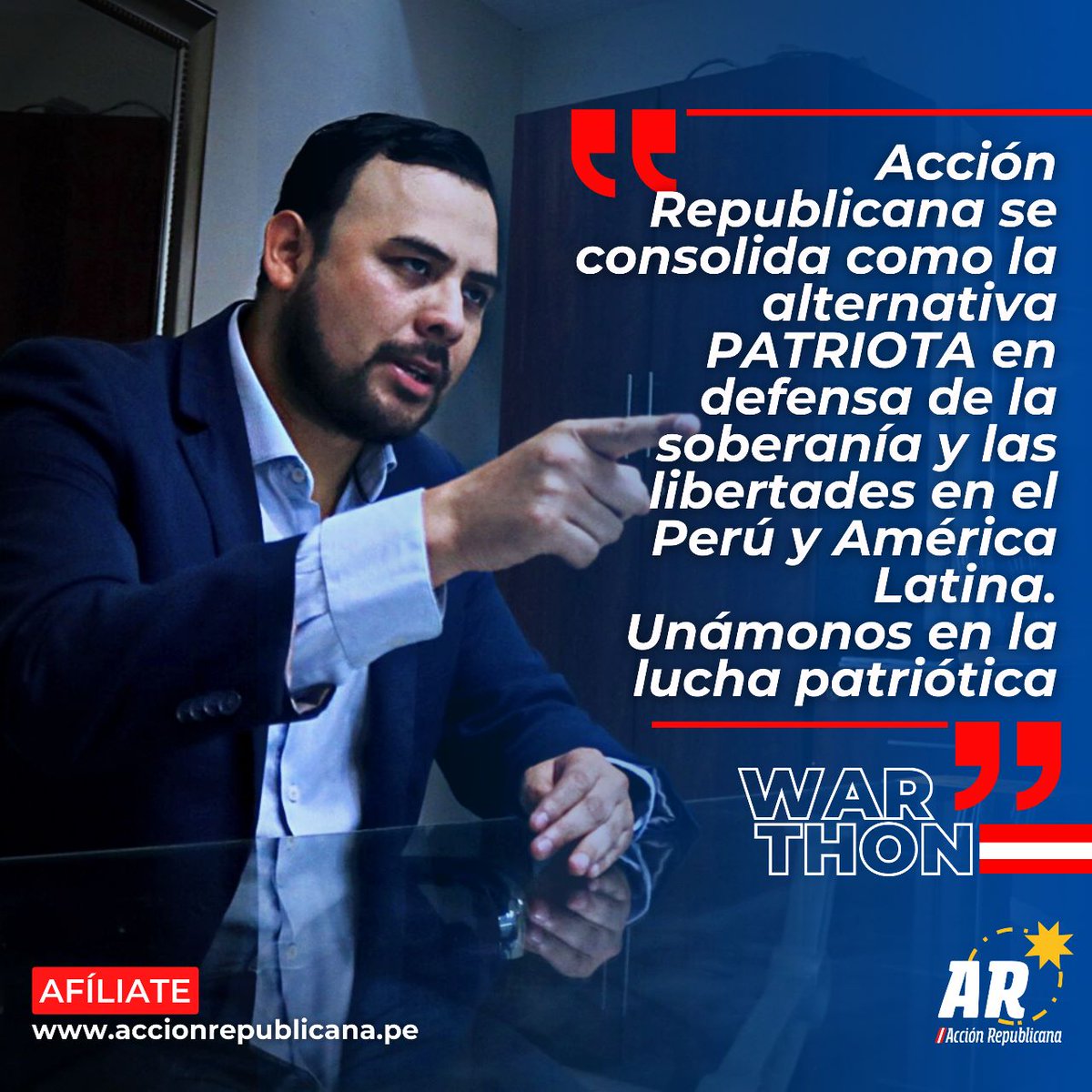 YorryWarthon's tweet photo. 🆘➡️ Perú será parte del gran giro patriota que hoy se vive en América Latina. Son millones quienes anhelan hacer el cambio.

No queremos más a los de siempre.

Con @RepublicanaPeru,
Vamos a lograrlo 🇵🇪 https://t.co/h1B68uzLv2