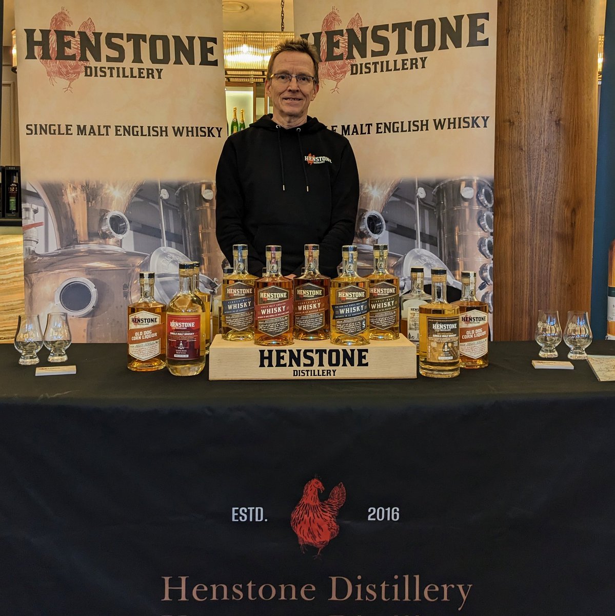 Chris is all set for the @SouthportWhisky festival!!

#henstone #henstonedistillery #henstonegin #henstonewhisky #gin #londondrygin #navy #navygin #oakaged #oakagedgin #vodka #bourbon #whisky #whiskey #englishwhisky #rum #brandy #visitengland #visitshropshire #visitoswestry