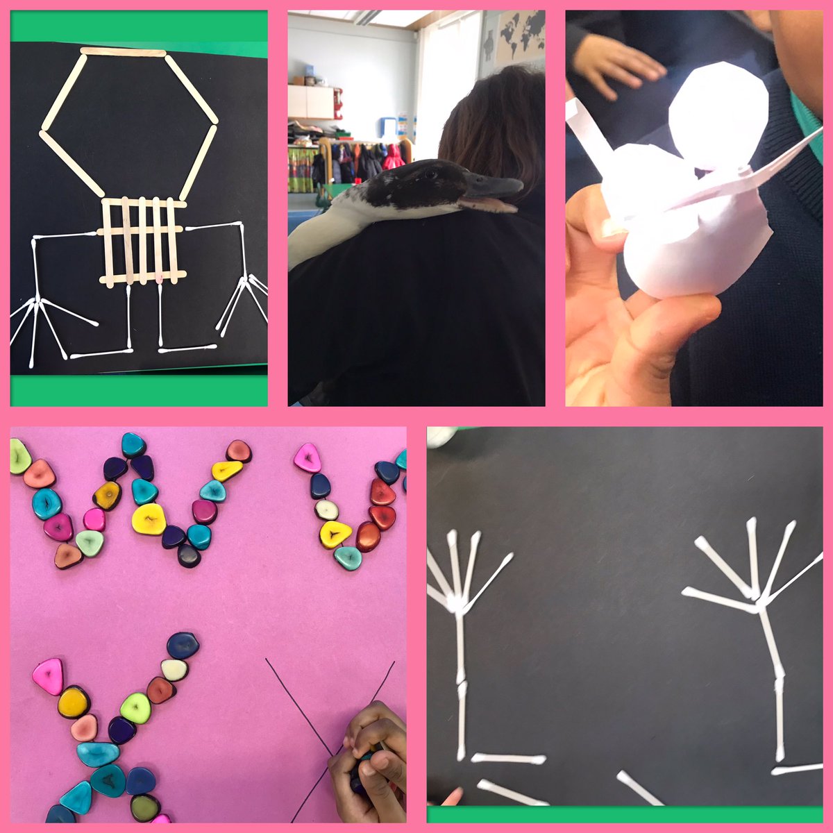 A fun Friday in P1HS <a href="/stjosephsabn/">stjosephsprimary</a> we had fine motor skills activities, science with Duck, P7 buddies to help make finger mice for Hickory Dickory Dock which we have learned using BSL &amp; story time at the end. Learning is always fun in P1 🦆 🐭